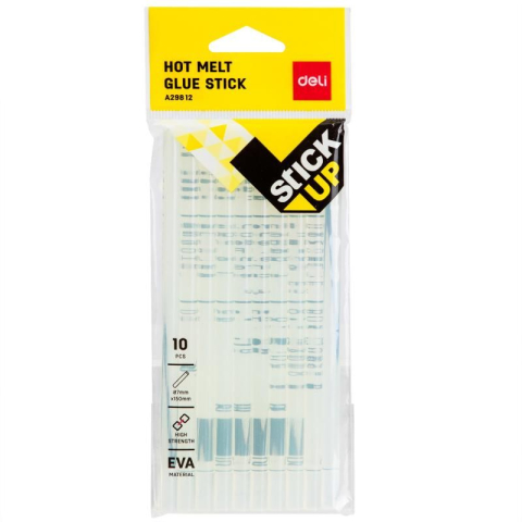 Papetărie / Birotică - Lipici Transparent Hot Melt 7*150mm 10 Buc/set Deli