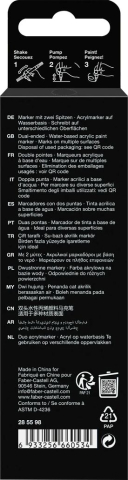 Blister 1 Buc Marker Acrilic Shake&paint Negru Faber-castell [3]