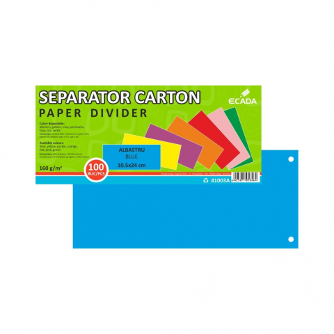 Organizare și Arhivare - Separator Carton DL 160Gr 100/Set ECADA