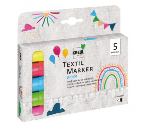 Papetărie / Birotică - Marker pentru textile Kreul Junior 5buc/set