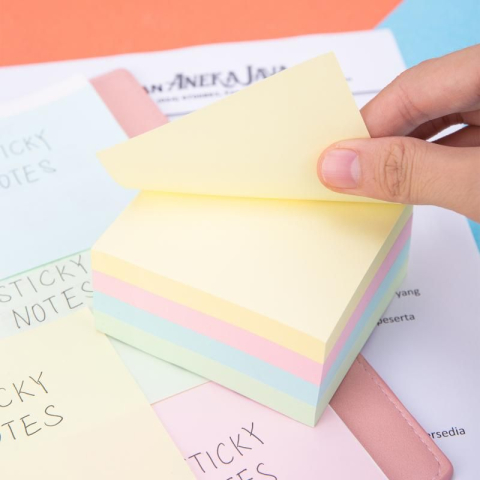 Notes Adeziv 76*76 mm 4 Culori Pastel 400File Deli [3]