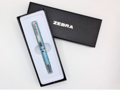 Pix albastru retrectabil metalic Zebra [2]