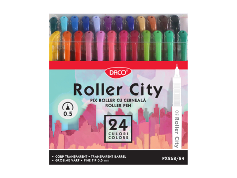 Papetărie / Birotică - Pix Roller City set 24 DACO PX268/24