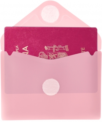 Papetărie / Birotică - Plic Plastic Office Box, Prindere Tip Arici, în V, Culoare Roz