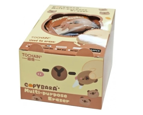 RADIERA 2 IN 1 PENTRU ROLLER GEL CU CERNEALA TERMOSENSIBILA SI CREION, CAPYBARA, TOCHAIN [1]