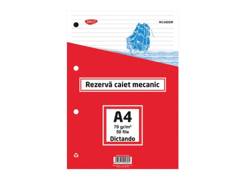 Caiete - Rezerva caiet mecanic A4 50 file Dictando DACO