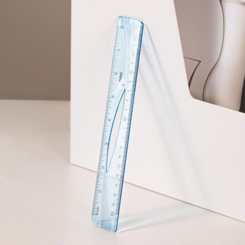 Rigla 30Cm Albastra Transparenta Deli [6]