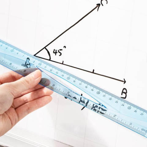 Rigla 30Cm Albastra Transparenta Deli [3]