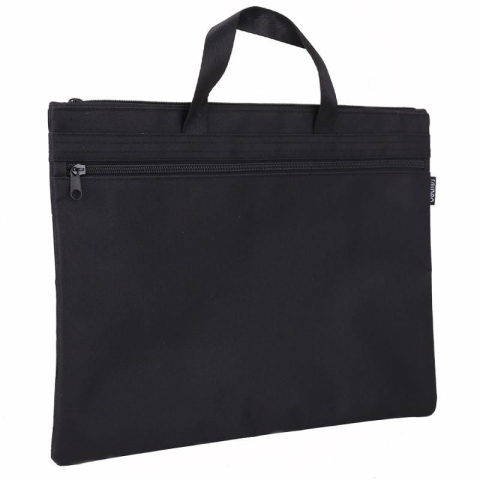 Servieta Material Textil 2 Fermoare Neagra Deli [1]