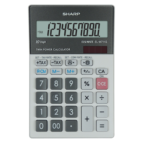 Calculatoare de Birou - Calculator de birou Sharp EL-M711G-GY