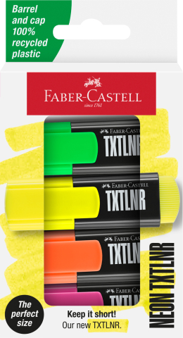 Markere / Textmarkere - TEXTMARKER MINI SET 4 SUPERFLUORESCENT FABER-CASTELL
