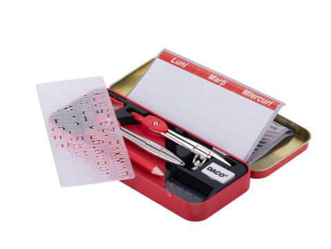 Instrumente Geometrie - Trusa Geometrie Metalica Math Set DACO