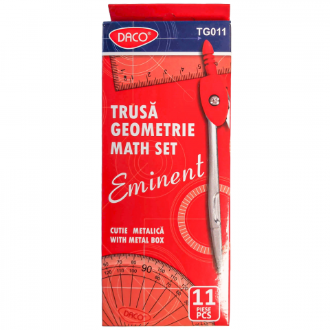 Trusa Geometrie Metalica Math Set DACO [1]