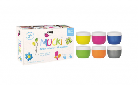 Accesorii pentru Pictură - Finger paint Mucki Children of Fortune 50 ml 6cul/set KREUL