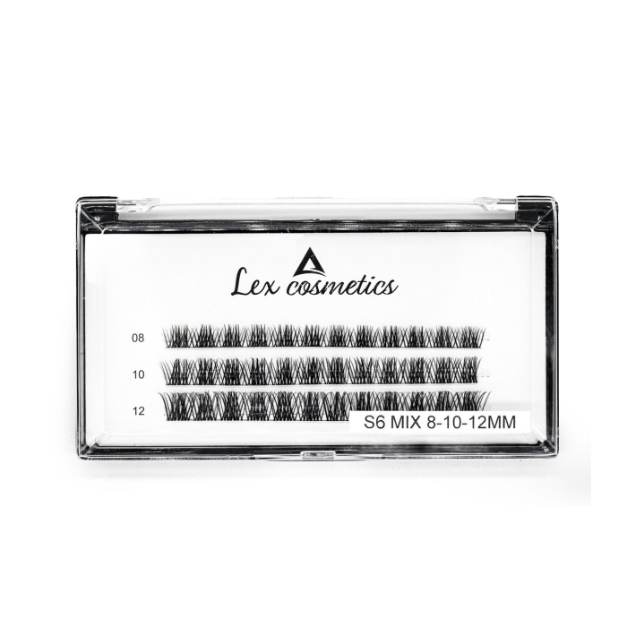 Gene False S6 MIX, Bandă Continuă Premium 3D, Mix 8mm, 10mm, 12mm, Lex Cosmetics [1]