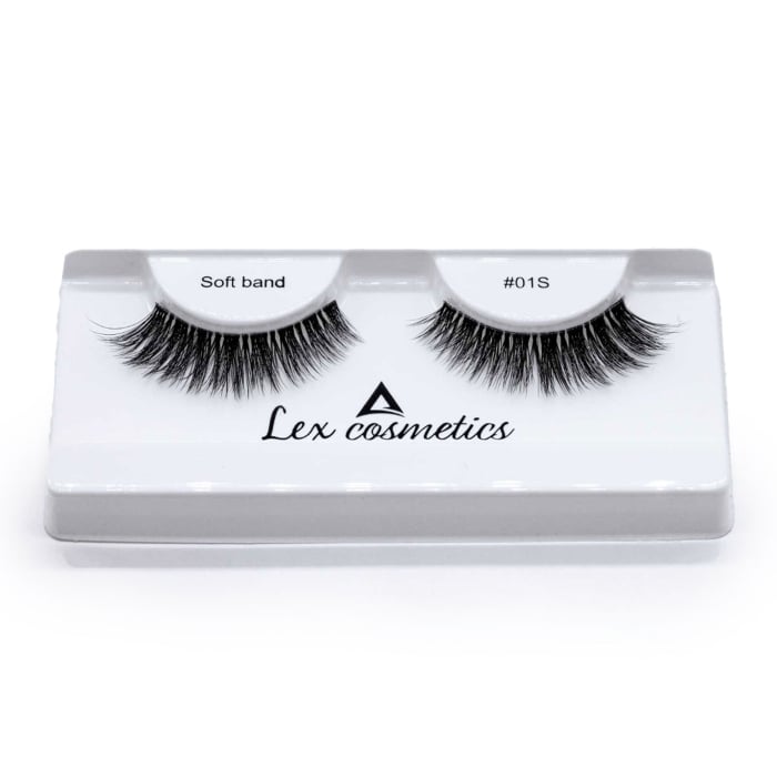 Gene False Soft Band 01S, Nurcă Artificială Premium, Lucrate Manual 3D, Lex Cosmetics [1]