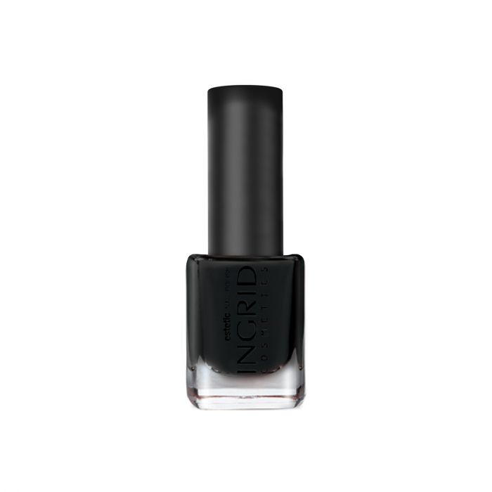Lac de unghii Estetic Ingrid Cosmetics, 076 negru, 10 ml [1]