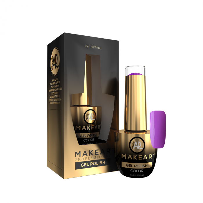 Lac de unghii semipermanent neon Makear, N12 mov, 8 ml [1]