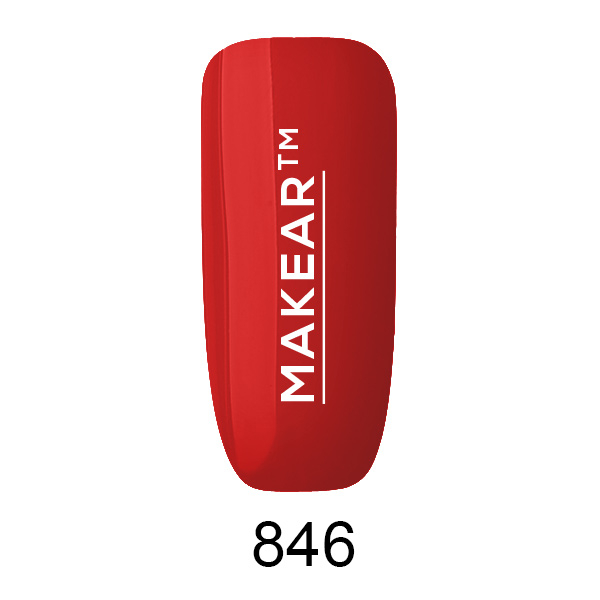 Lac de unghii semipermanent Special Edition Makear, 846 rosu, 8 ml [2]