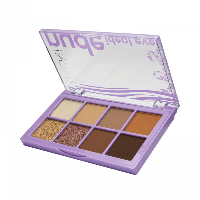 Paleta de farduri de pleoape Nude Ideal Eyes Ingrid Cosmetics, 01 Multicolor, 10 g [2]