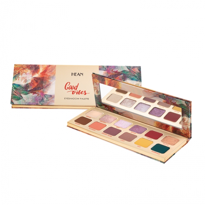 Paleta de farduri pentru pleoape Good Vibes cu 12 culori, Multicolor [4]
