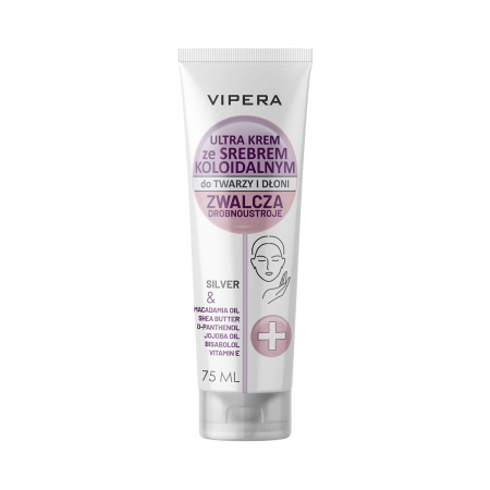 Ingrijirea pielii - Crema ultra cu argint coloidal pentru fata si maini, 75 ml