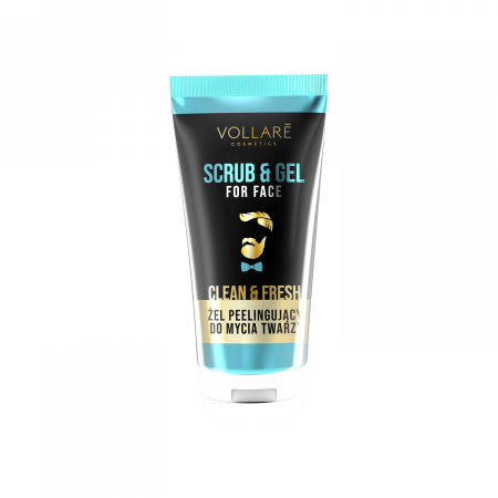 Exfoliant & gel facial de curatare pentru barbati Vollaré Cosmetics, 150 ml