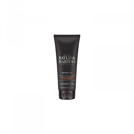 Ingrijire - Gel de dus barbatesc pentru par si corp cu Piper negru si Ginseng Baylis & Harding, 250 ml