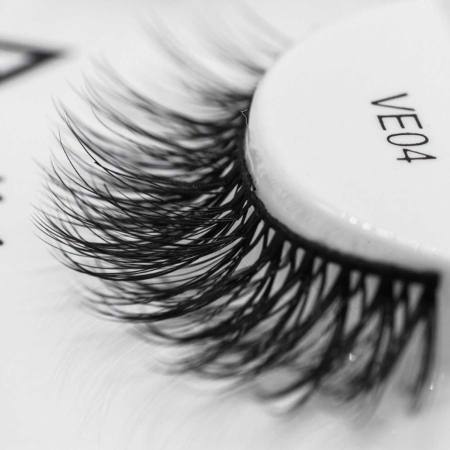 Gene False FAUX MINK VE 04, Fibre PBT Premium, Bandă Neagră Flexibilă, Lex Cosmetics [2]