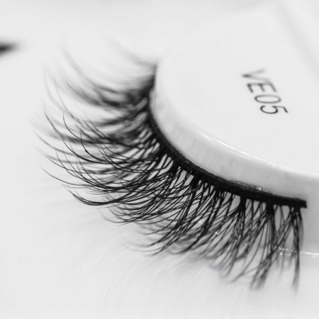 Gene False FAUX MINK VE 05, Fibre PBT Premium, Bandă Neagră Flexibilă, Lex Cosmetics [2]