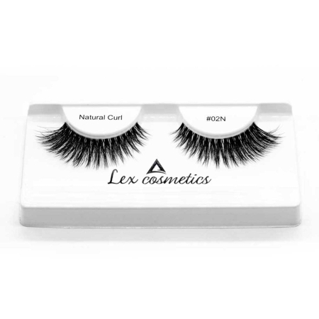 Gene false - Gene False Natural Curl 02N, Bandă Transparentă 3D, Fibre Triunghiulare, Lex Cosmetics