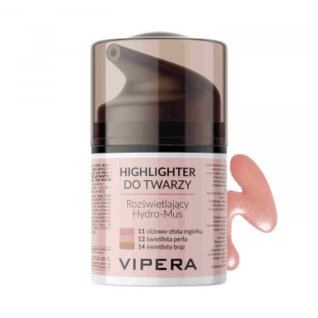 Ten - Iluminator Hydro-Mousse, in recipient vidat, 11 Roz, perlat, 25 ml
