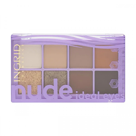 Fard de pleoape compact - Paleta de farduri de pleoape Nude Ideal Eyes Ingrid Cosmetics, 01 Multicolor, 10 g