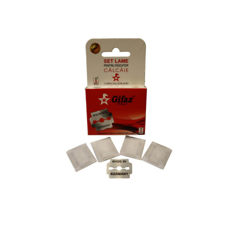 Rezerve lame pentru razuitor din inox pentru pielea calcaielor, 5 buc, Gifaz Italy [2]