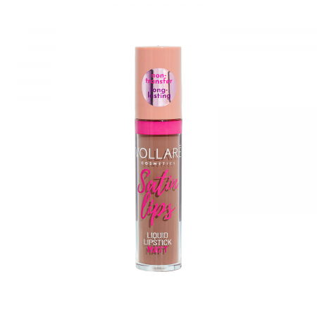 Ruj mat non-transfer SATIN LIPS Vollaré Cosmetics, 20 Maro, 8 ml