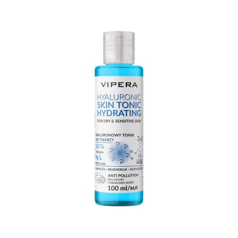 Tonic Hidratant cu Acid Hialuronic Vipera pentru toate tipurile de piele, 100 ml