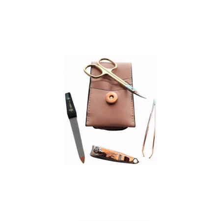 Trusa manichiura 4 piese nr. 1600, etui roz, Gifaz Italy [2]
