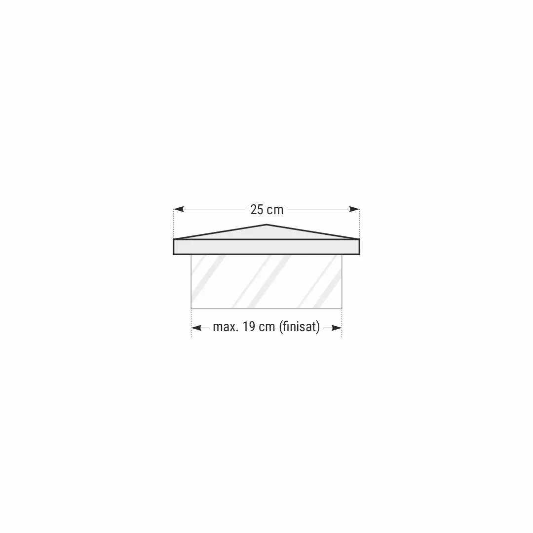 Capac stâlp gard Roma - 25x25x4 cm [3]