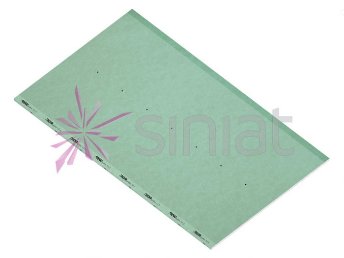 Placa gips carton verde cu rezistenta la umiditate 12,5 mm - 1200x2600 [2]