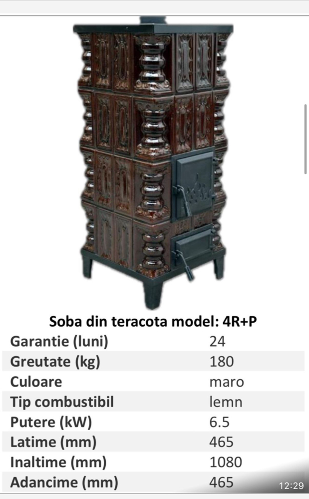 Soba teracota 4R+P, 6,5kW [2]