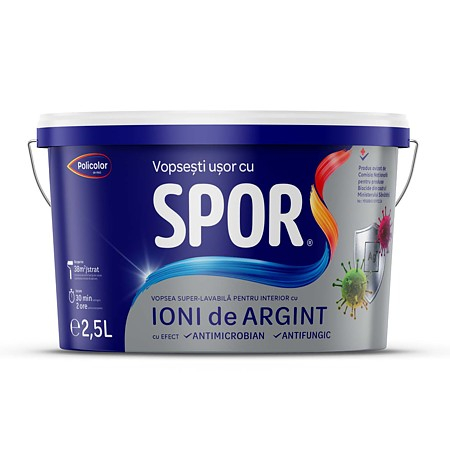 Spor  Ioni Argint Vopsea Superlavabila 2.5l [1]