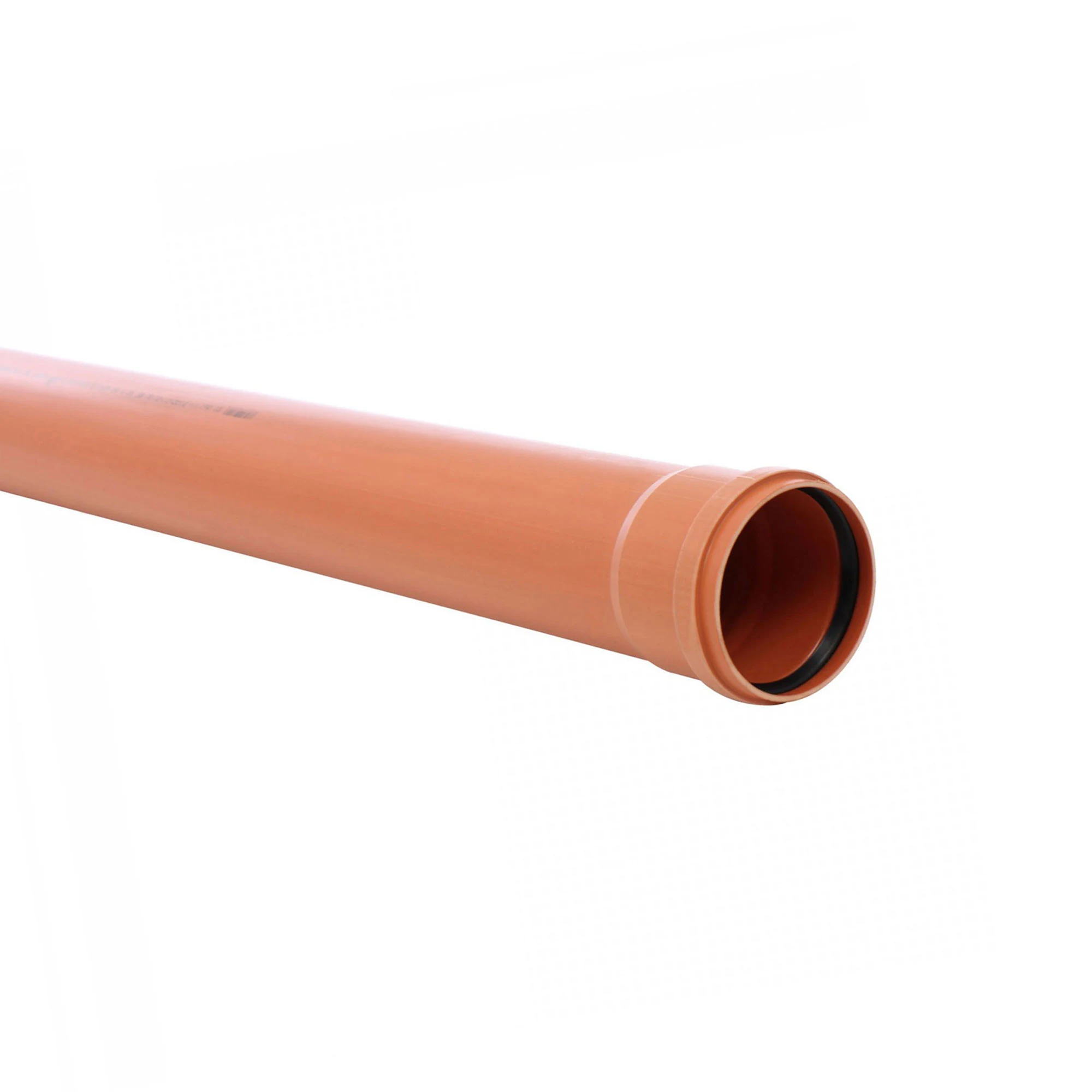 Teava PVC pentru scurgere canalizare exterioara, cu inel, multistrat, 125 x 3.2 mm, 6 m, portocaliu [2]