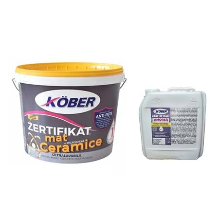 Vopsea Lavabila Zertifikat Microsfere  Ceramica  Mat 15l +amorsa cadou 3l [1]