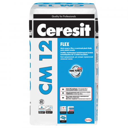 Adeziv pentru gresie si faianta  CM 12, interior / exterior, gri, 25 kg