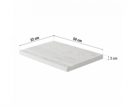 Bordură pentru piscină cu textură travertin - Arvore dreapta [2]