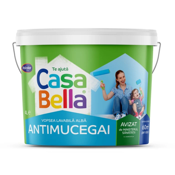 Accesorii PVC - Casa Bella Antimucegai  interior vopsea lavabila 4l