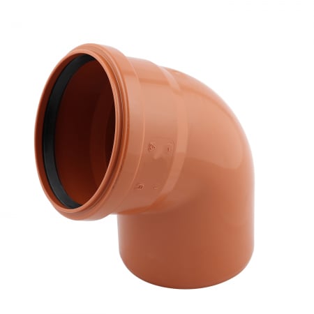 Materiale de constructii - Cot PVC cu inel, D 200 mm, 67 grade