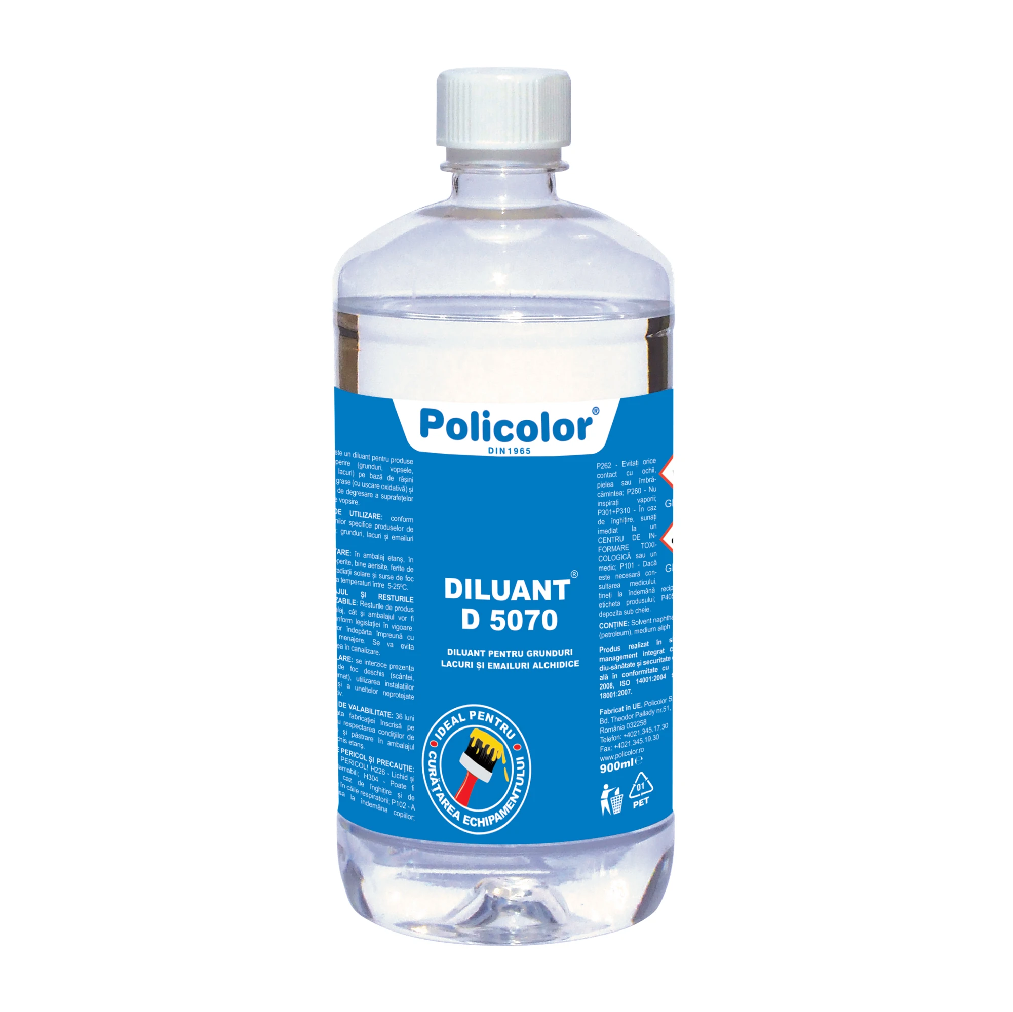 vopsele si lacuri - Diluant pentru vopsea / lac alchidic, Policolor D 5070, 0.9 L