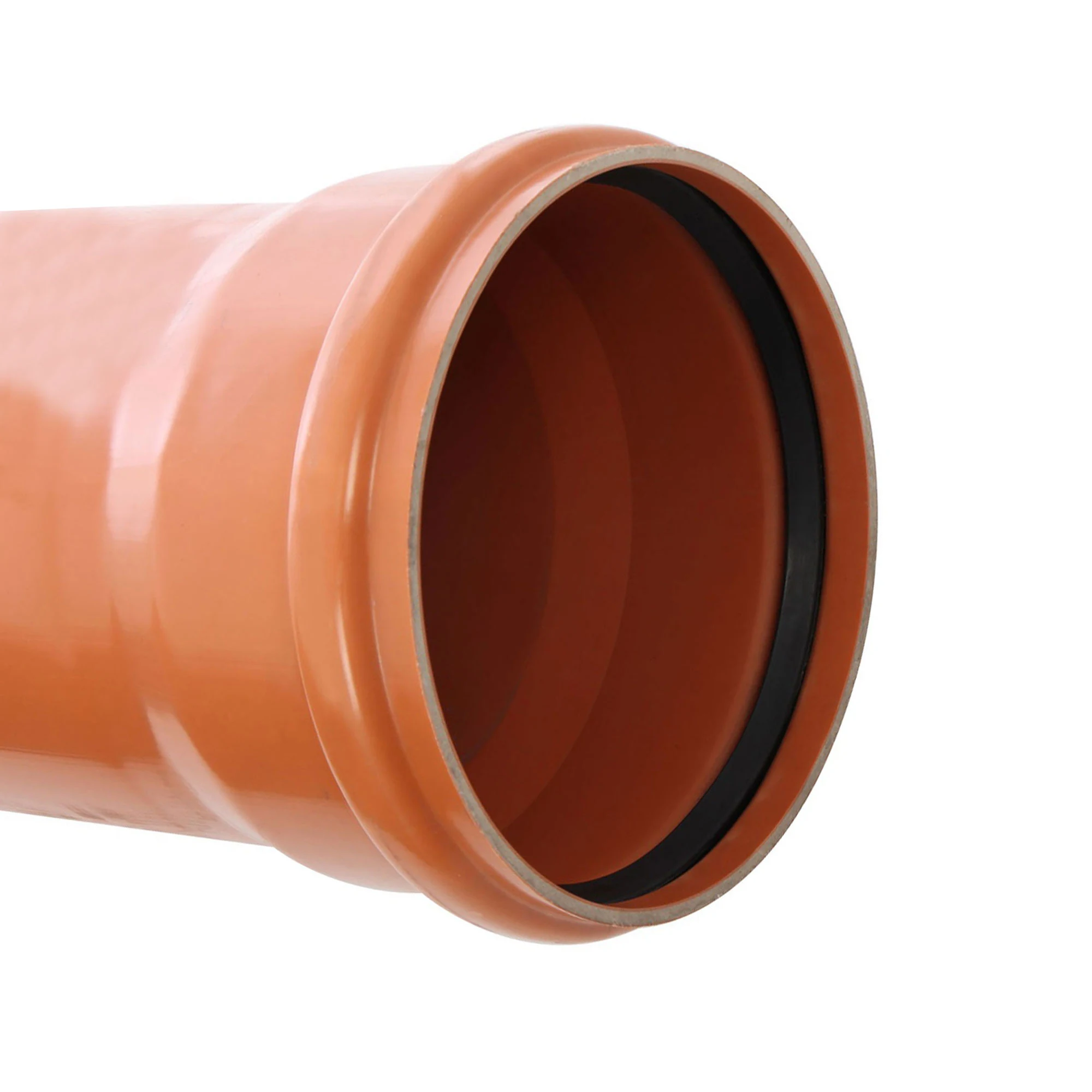 Tevi PVC - Teava PVC pentru scurgere canalizare exterioara, cu inel, multistrat, 315 x 7.7 mm, 6 m, portocaliu