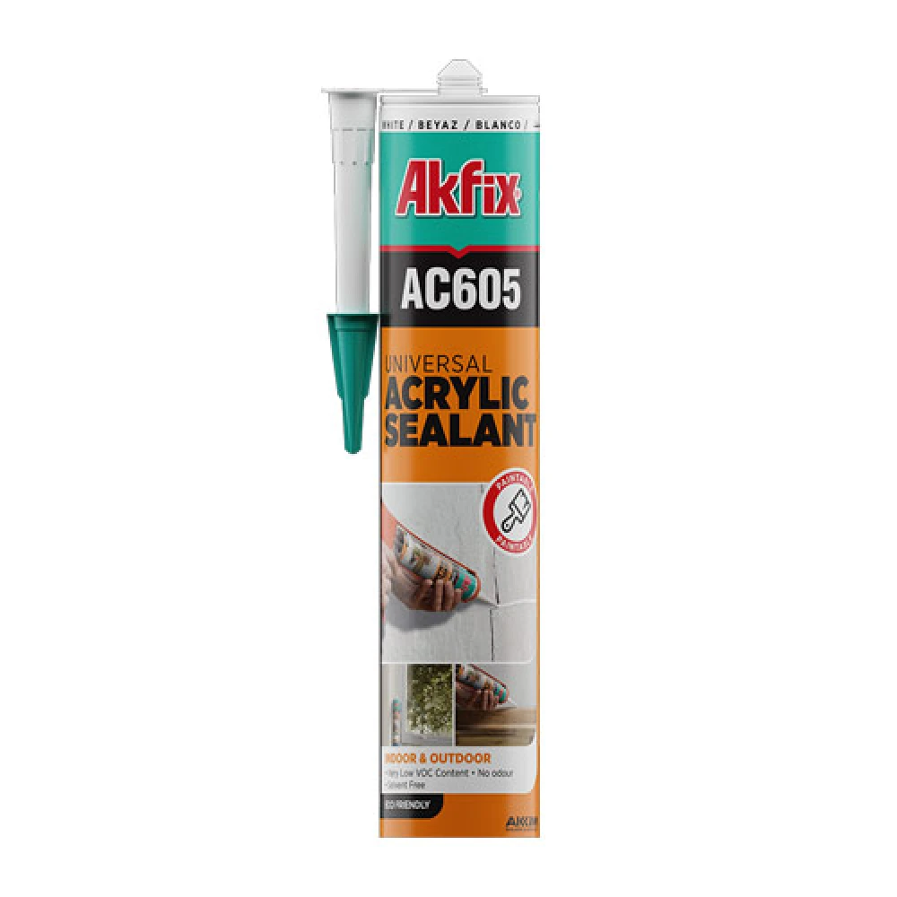 Vata minerala la placa - Etansant acrilic siliconat, AC605, 310ml AKFIX
